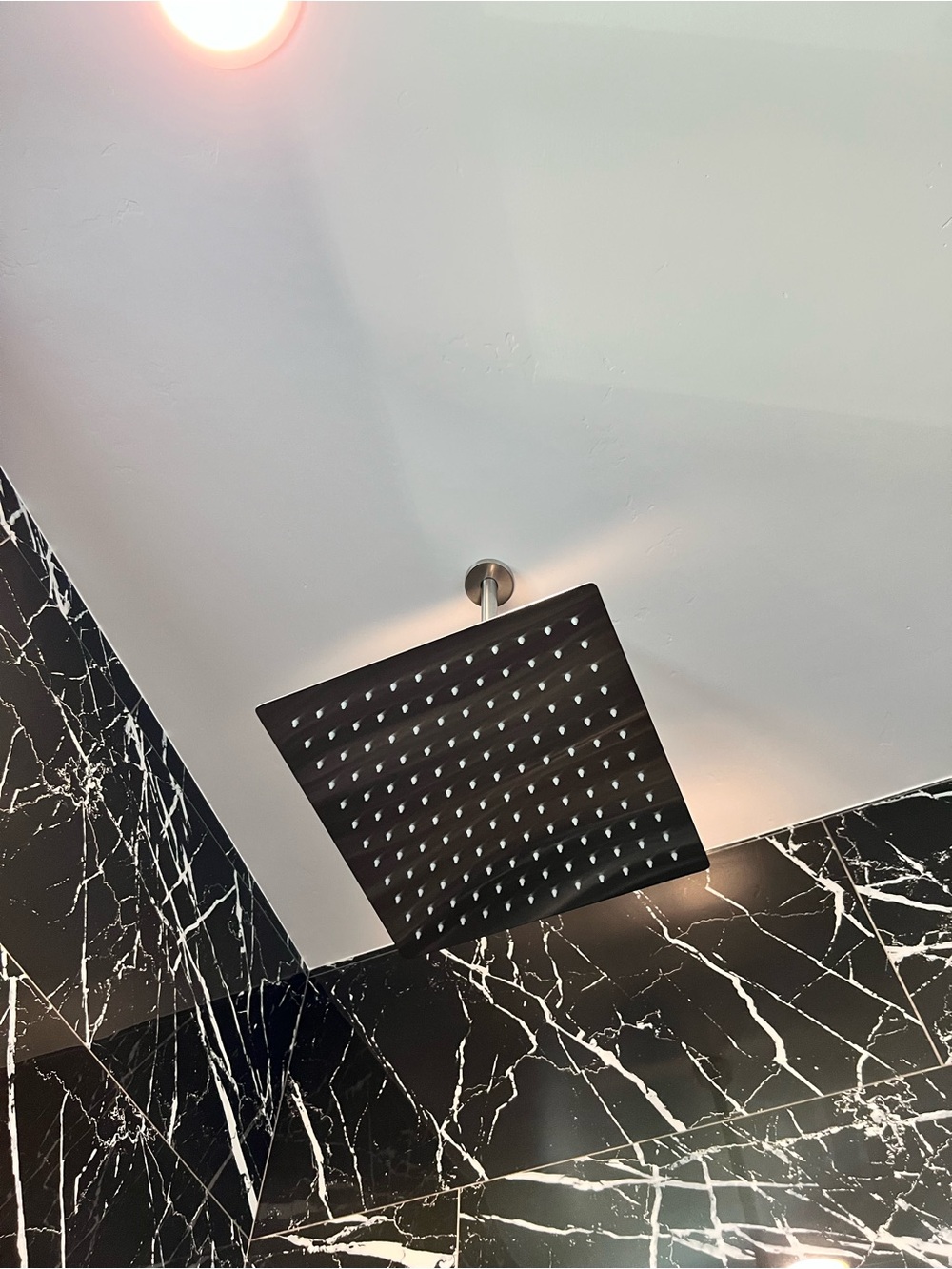Waterfall Rainfall Square Rain Shower Head Brushed Nickle Bath 16” HUGE BIG